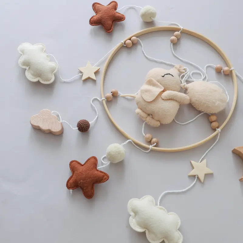 Elephant Mobile – Magical baby room decoration with floating elephant