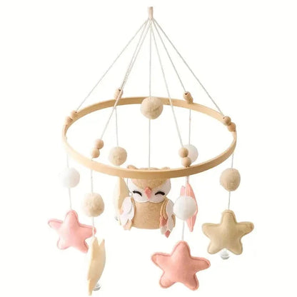 Star Owl Mobile – Magical Baby Room Decoration with Bells