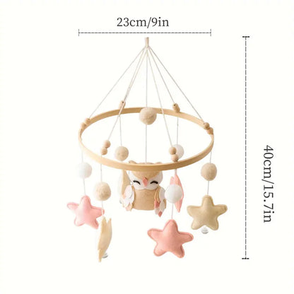 Star Owl Mobile – Magical Baby Room Decoration with Bells