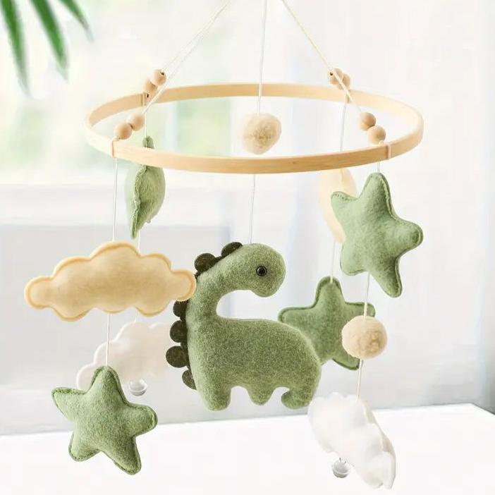 Dino Mobile – Abenteuerliche Babyzimmer Dekoration mit Sternen und Wolken